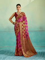 KcPc New Art silk Banarasi Style With Zari weaving Work Saree KCPC