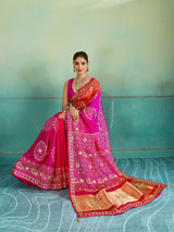 KcPc New Premium Modal GajiSilk Saree for Women with Fancy Design AMT