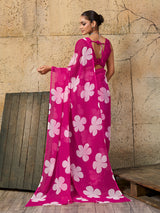 KcPc Latest New Pure Georgette Flower Printed Style Saree SUN
