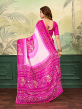 KcPc New Premium Georgette Saree with Beautiful Gotapatti DetailingPDM