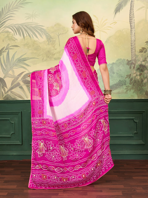 KcPc New Premium Georgette Saree with Beautiful Gotapatti Detailing  PDM