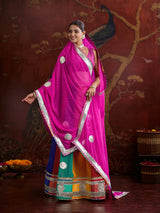 KcPc Traditional Leheriya Georgette Lehenga with Gota WorkMHS