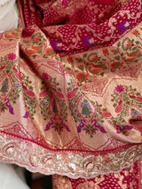 KcPc Letest Khaddi Georgette Embroidery Heavy Border Work Dupatta TUF