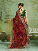 KcPc Festive Special Bandhani Style Georgette Saree RB