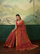 Buy Ghatchola Saree With Bikaneri bandhej Work 