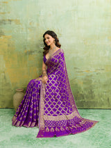 KcPc Latest Gharchola Banarasi Silk With Heavy Zari Work Saree KML Purple
