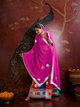 KcPc Traditional Leheriya Georgette Lehenga with Gota WorkMHS