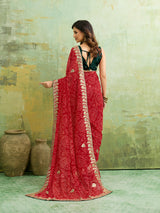 Buy New Festive Special Bandhani Saree With Festive Wear KcPc 