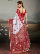 Buy New Festive Special Faag Style Saree with Gotapatti Work KcPc Image 6