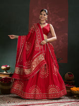 KcPc New Royal Traditional Bandhani Lehenga in Premium Gaji Silk GOR