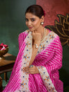 KcPc Crepe Silk Leheriya Style Saree with Designer Embroidery Work