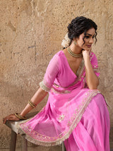 Buy Pure Georgette Festive Saree with Traditional Wear Kcpc 