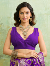 KcPc Latest Gharchola Banarasi Silk With Heavy Zari Work Saree KML Purple