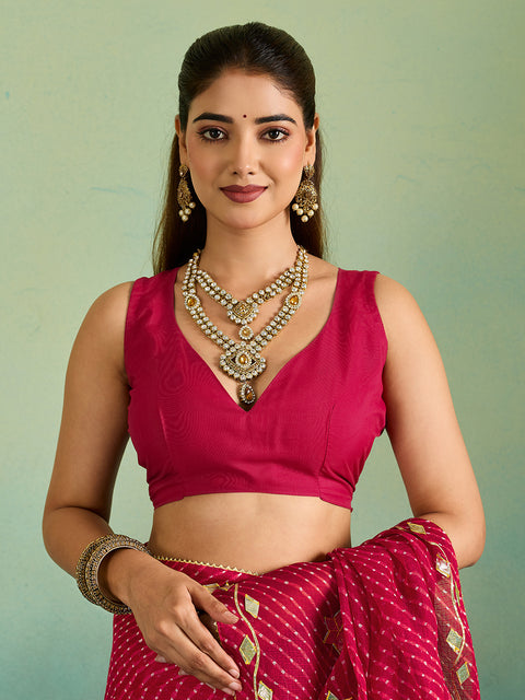 Buy Leheriya Style With Gotapatti Work Saree