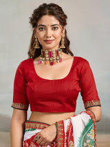 Buy New Bandhani Style Saree with Tari Work Kcpc image 5