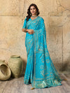 Buy Bandhani with Kachha Gota Patti Glow Modal Silk Saree Kcpc