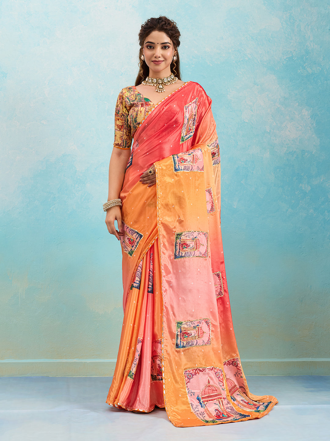 Buy Premium Saree with Kalamkari Style KcPc
