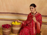 KcPc New Cotton Silk Bandhani Style With Zari Border Work Saree STL