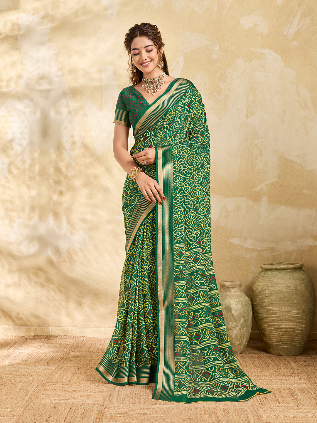 Buy Casual Style Chiffon Saree Kcpc Image 1