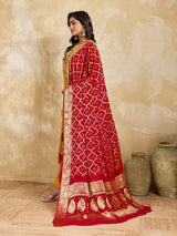 KcPc New Georgette Bandhani Zari Print Dupatta