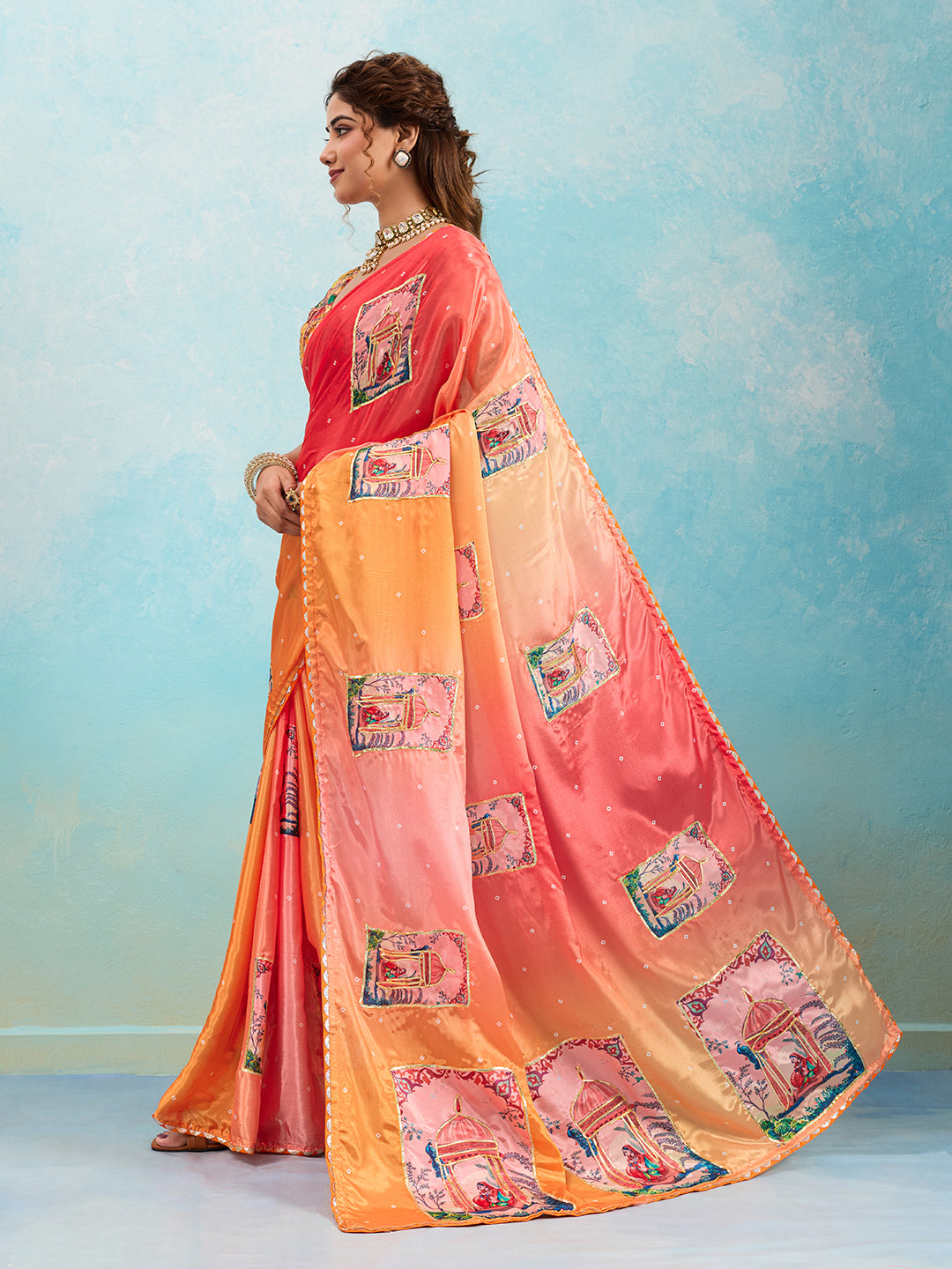 Buy Premium Saree with Kalamkari Style KcPc