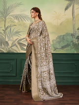 Buy Printed Saree With Zari border