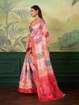 KcPc Traditional Bandhani Style Kota Doria Saree for Everyday Elegance SWA