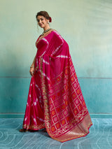 Buy Bandhani Saree with Gotapatti Work 