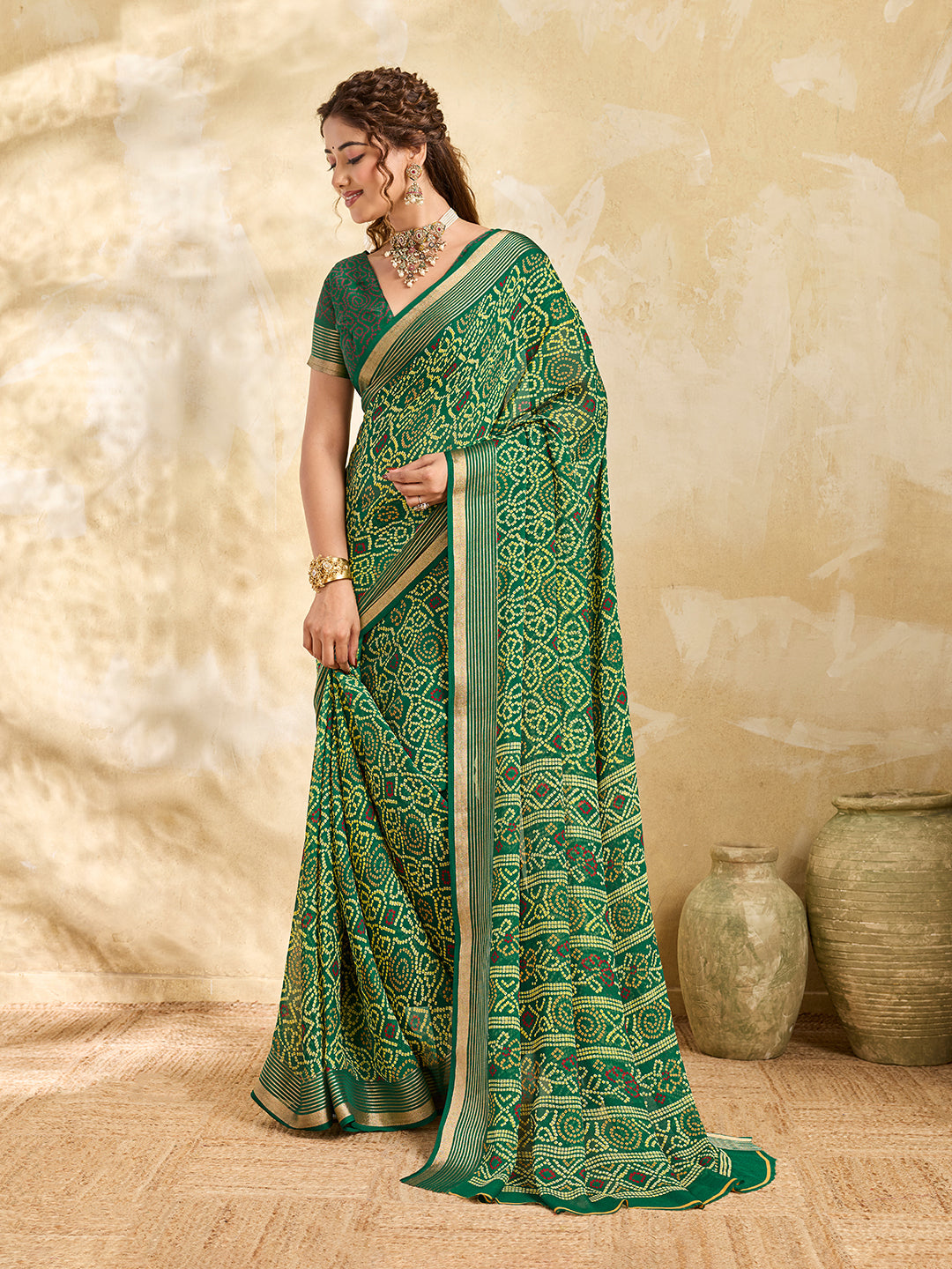 Buy Casual Style Chiffon Saree Kcpc Image 1