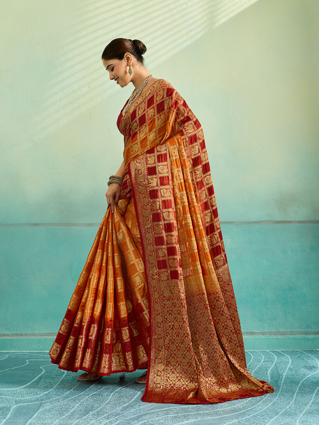 Buy Banarasi Saree With Festivel Wear