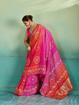 KcPc New Festive Modal GajiSilk Fancy Saree with Gotapatti Work AMT