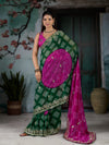 KcPcRoyal Bandhani Saree with Traditional Gotapatti WorkKDN