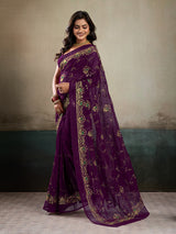 Buy Traditional Style WithHandcrafted Aari tari Work