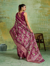 KcPc Premium Cotton Silk Printed Saree with Zari BorderSTL