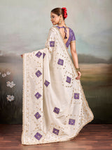 KcPc Luxury Designer Tissue Silk Saree with Gota Patti EmbellishmentGAN