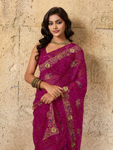 Buy latest Royal Bandhani Georgette Saree With Wedding Wear