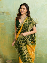 KcPc Latest Gharchola Banarasi Silk With Heavy Zari Work Saree KML Yellow Green