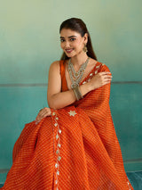 Buy Leheriya Style With Gotapatti Work Saree
