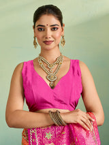 KcPc New Festive Modal GajiSilk Fancy Saree with Gotapatti Work AMT