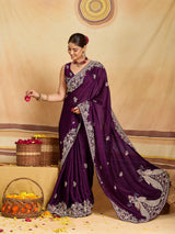 KcPc Premium Gaji Silk Sarees Crafted with Heavy Embroidery WorkSAN