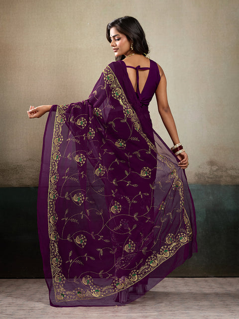 Buy Traditional Style With  Handcrafted Aari tari Work