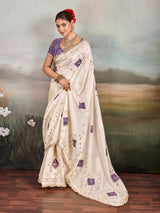 KcPc Luxury Designer Tissue Silk Saree with Gota Patti EmbellishmentGAN