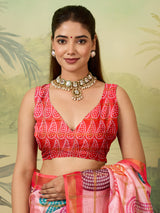 KcPc Traditional Bandhani Style Kota Doria Saree for Everyday Elegance SWA