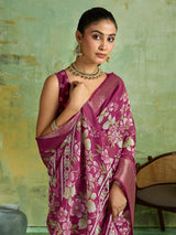 KcPc Premium Cotton Silk Printed Saree with Zari BorderSTL