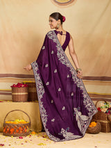 KcPc Premium Gaji Silk Sarees Crafted with Heavy Embroidery WorkSAN