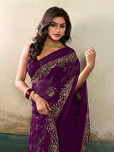 Buy Traditional Style WithHandcrafted Aari tari Work