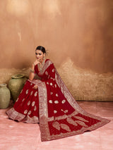 Chiffon Banarasi Neemzari saree