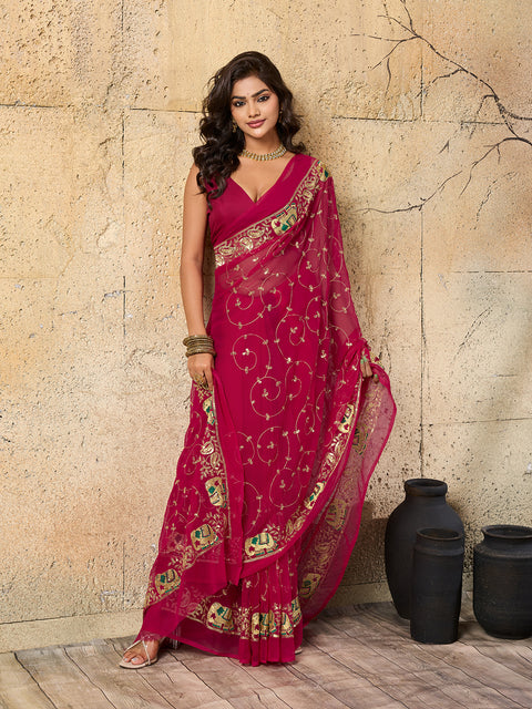 KcPc Special New Vibrant Traditional Look with Soft Georgette Saree JAY