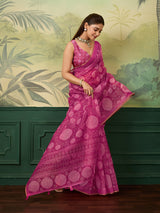 KcPc New Stylish Bandhani Pattern Kota Doria Saree STL