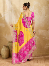 By Bandhani Saree With Wedding wear